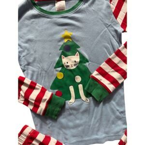 Mini  Boden Christmas tree kitty pajamas